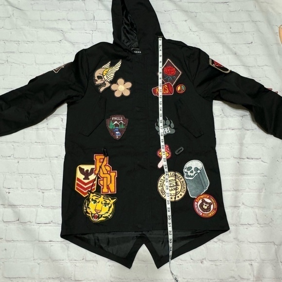 REASON BRAND Affiliated Fishtail Parka Men’s Jacket in Black size Medium NWT - Picture 4 of 17